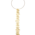 Scritture, collana, bronzo dorato