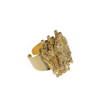 Scritture, anello, bronzo dorato