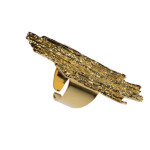 Scritture, anello, bronzo dorato