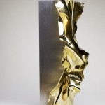 Nuova nascita, 2009, acciaio, bronzo, 80 x 16 x 24 cm