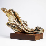 Nuova nascita, 1990, bronzo e legno, 40 x 20 x 30 cm