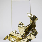 Nuova nascita, 2000, bronzo e plexiglass, 50 x 40 x 15 cm